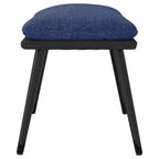 vidaXL Fußhocker Blau 45x29,5x35 cm Stoff und Kunstleder