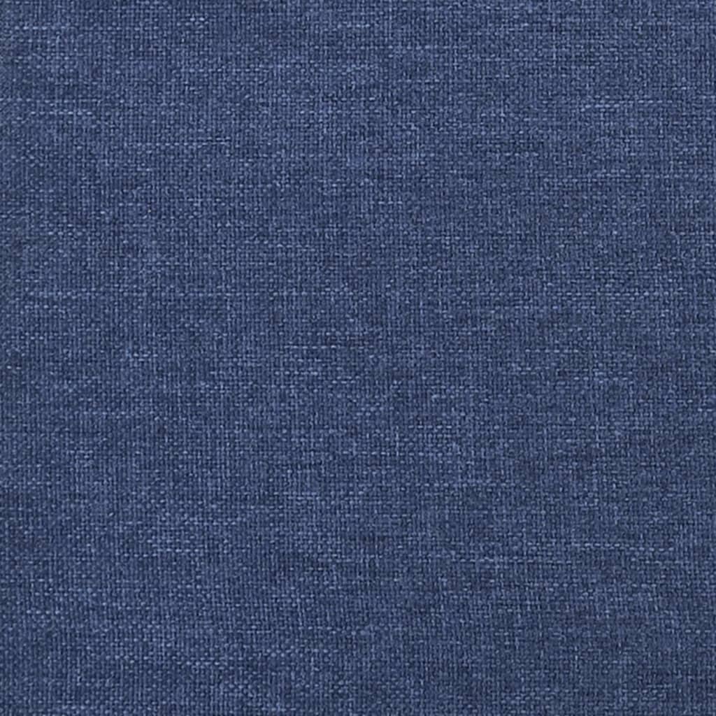 vidaXL Fußhocker Blau 45x29,5x35 cm Stoff und Kunstleder