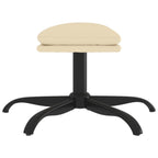 vidaXL Fußhocker Creme 60x60x36 cm Stoff