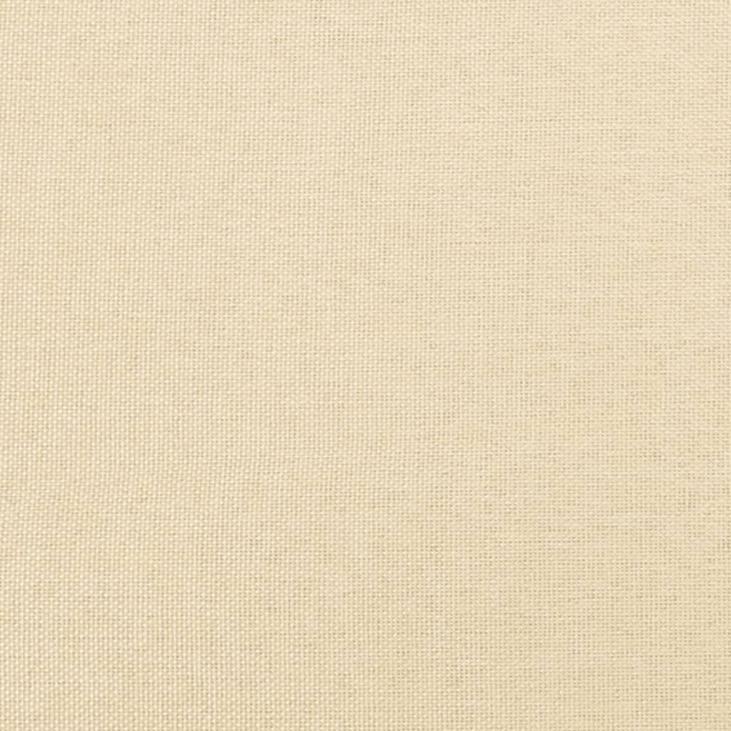 vidaXL Fußhocker Creme 60x60x36 cm Stoff