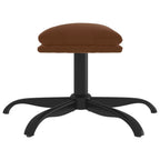 vidaXL Fußhocker Braun 60x60x36 cm Mikrofasergewebe