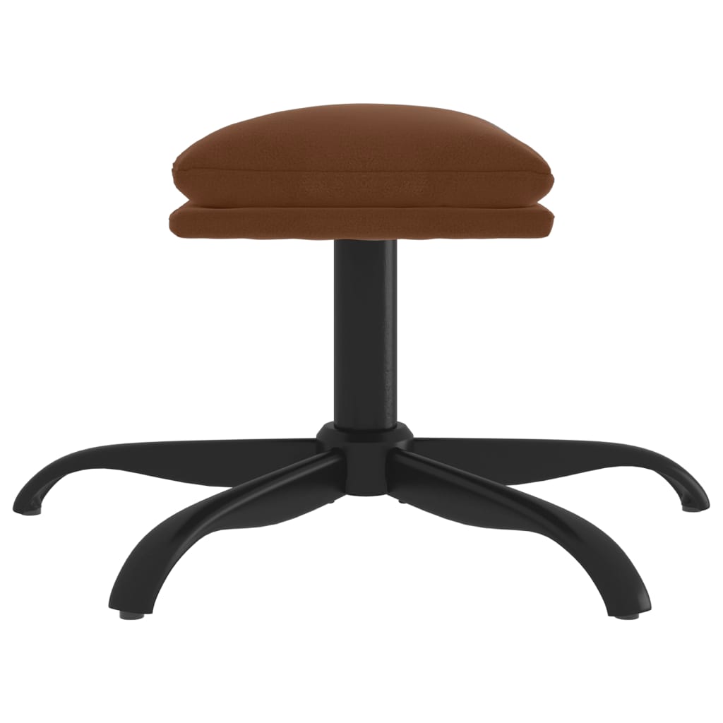 vidaXL Fußhocker Braun 60x60x36 cm Mikrofasergewebe