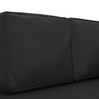 vidaXL Chaiselongue mit Kissen und Nackenrolle Schwarz Kunstleder