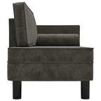 vidaXL Chaiselongue mit Kissen und Nackenrolle Dunkelgrau Samt