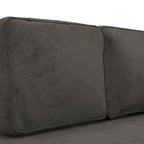 vidaXL Chaiselongue mit Kissen und Nackenrolle Dunkelgrau Samt
