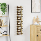vidaXL Wand-Weinregal für 12 Flaschen Golden Eisen