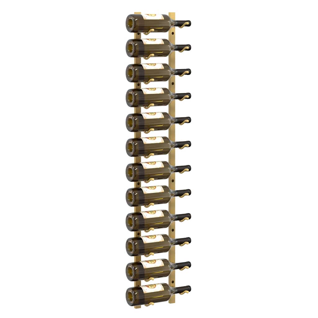 vidaXL Wand-Weinregal für 12 Flaschen Golden Eisen