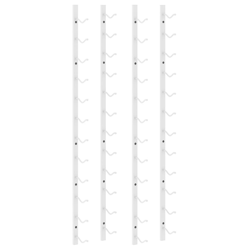 vidaXL Wand-Weinregal für 12 Flaschen 2 Stk. Weiß Eisen