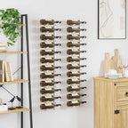 vidaXL Wand-Weinregal für 12 Flaschen 2 Stk. Weiß Eisen