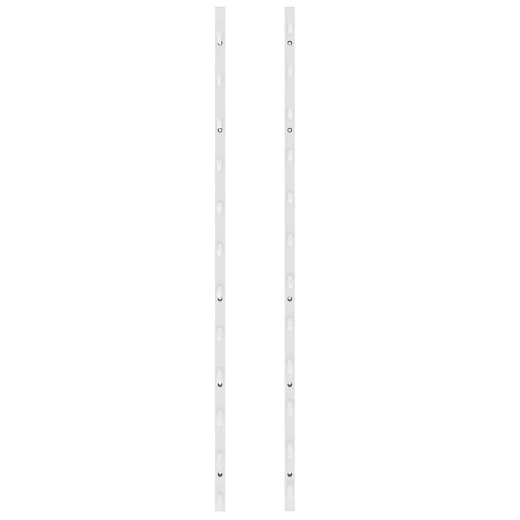 vidaXL Wand-Weinregal für 12 Flaschen 2 Stk. Weiß Eisen