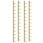 vidaXL Wand-Weinregal für 12 Flaschen 2 Stk. Golden Eisen