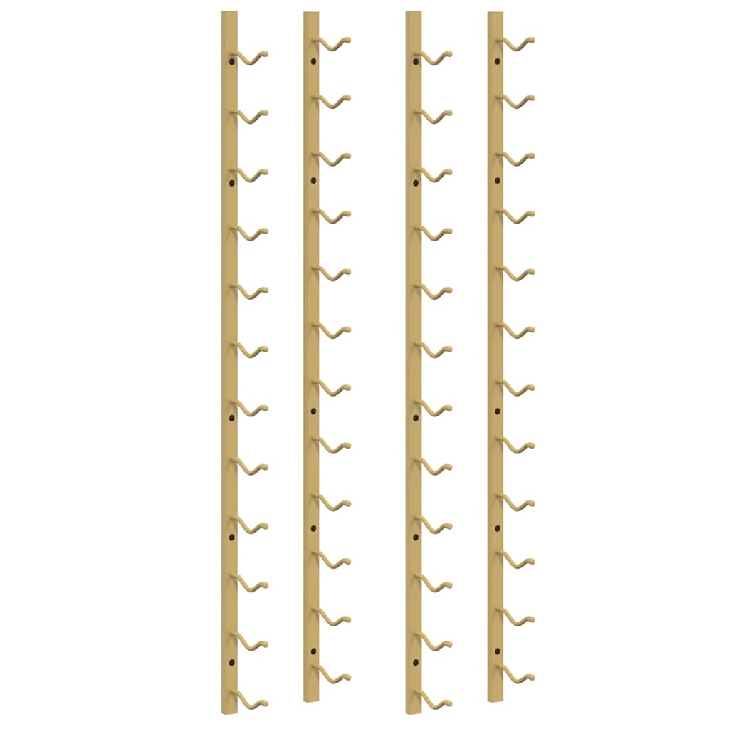 vidaXL Wand-Weinregal für 12 Flaschen 2 Stk. Golden Eisen