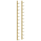 vidaXL Wand-Weinregal für 12 Flaschen 2 Stk. Golden Eisen
