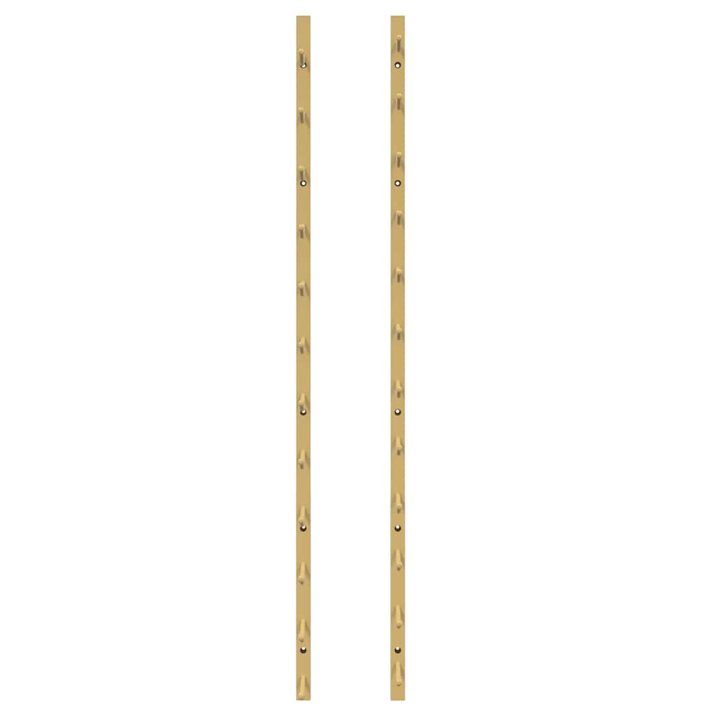 vidaXL Wand-Weinregal für 12 Flaschen 2 Stk. Golden Eisen