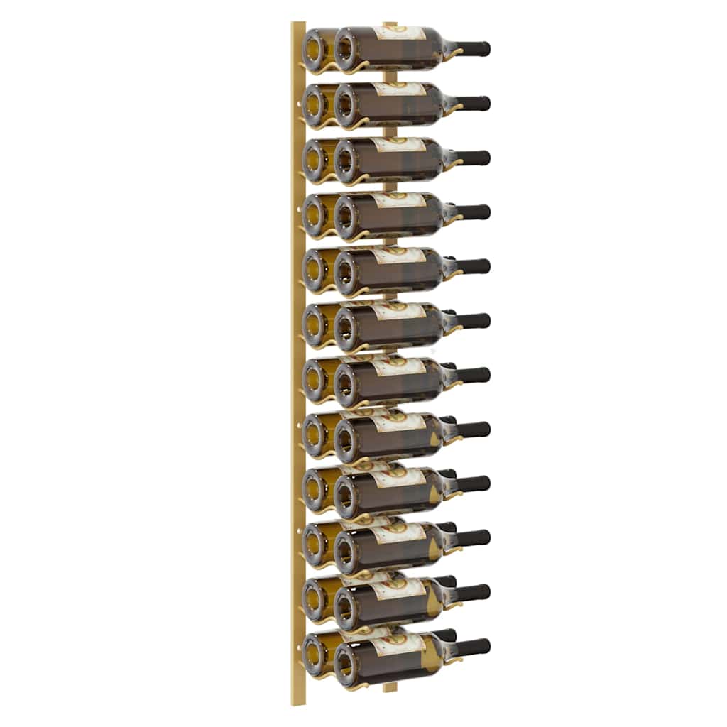 vidaXL Wand-Weinregal für 24 Flaschen Golden Eisen