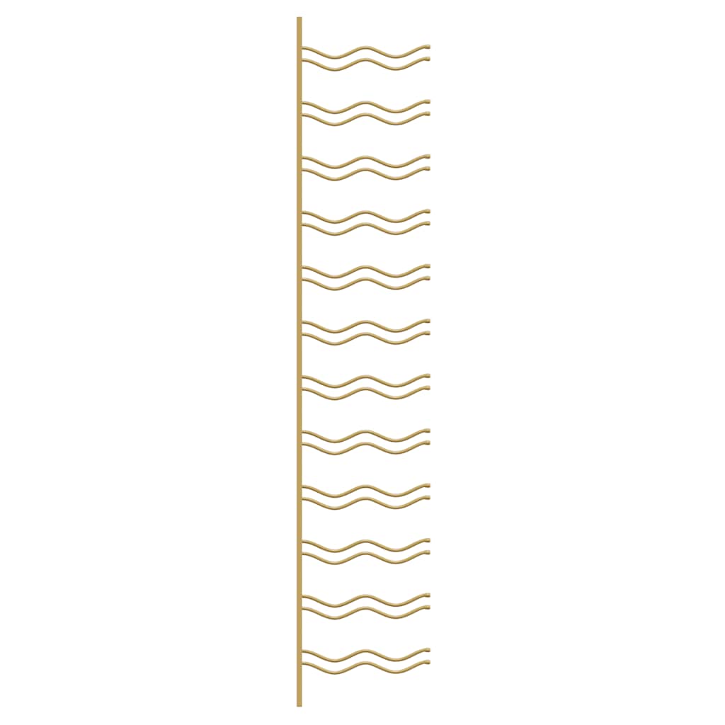 vidaXL Wand-Weinregal für 24 Flaschen Golden Eisen