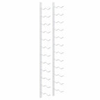 vidaXL Wand-Weinregal für 24 Flaschen 2 Stk. Weiß Eisen