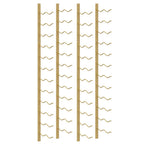 vidaXL Wand-Weinregal für 24 Flaschen 2 Stk. Golden Eisen