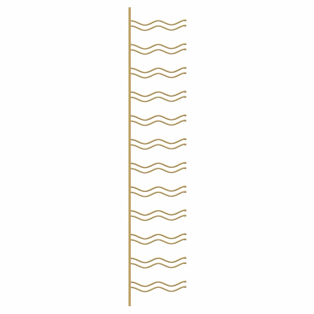 vidaXL Wand-Weinregal für 24 Flaschen 2 Stk. Golden Eisen