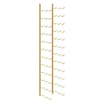vidaXL Wand-Weinregal für 36 Flaschen Golden Eisen