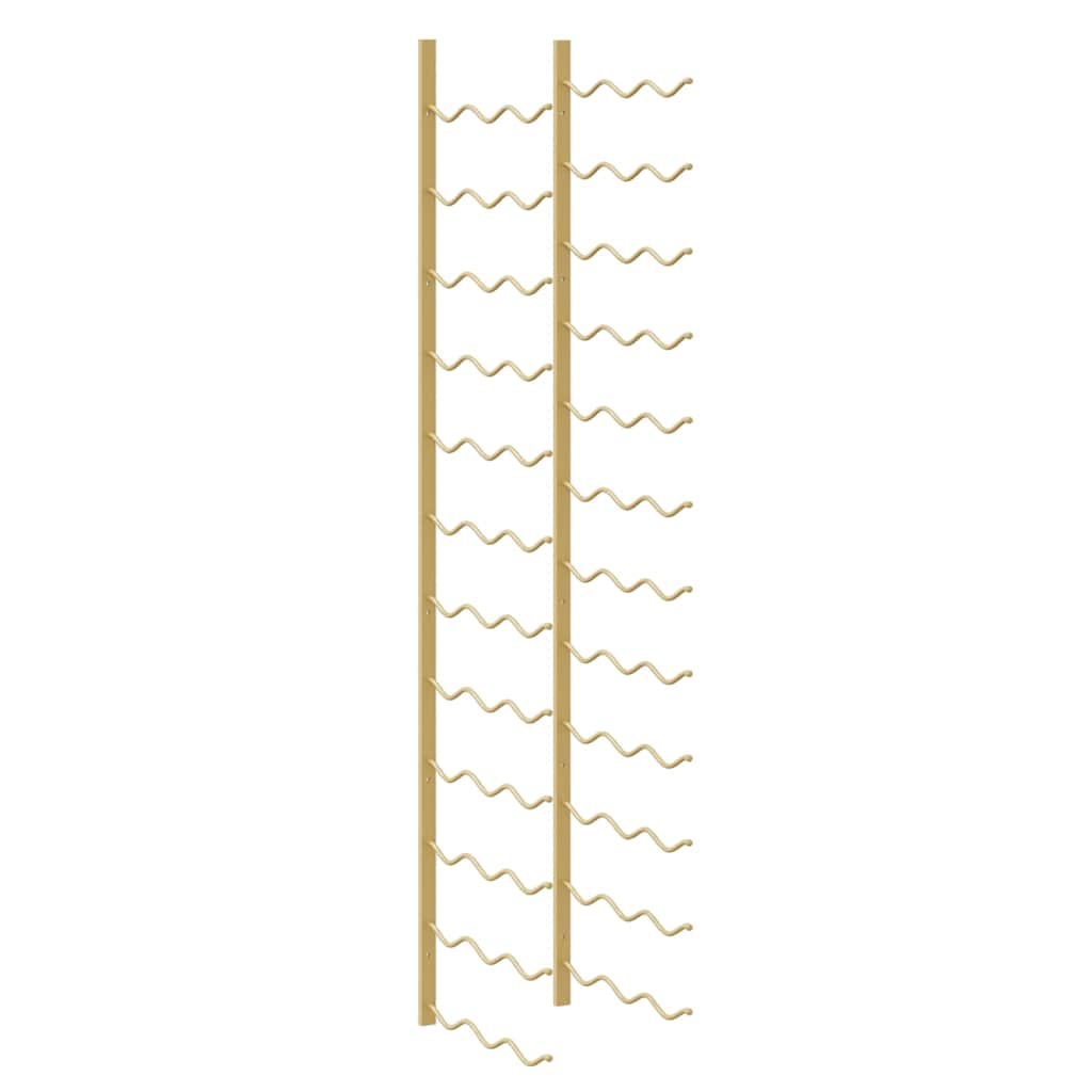 vidaXL Wand-Weinregal für 36 Flaschen Golden Eisen