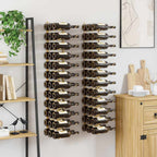 vidaXL Wand-Weinregal für 36 Flaschen 2 Stk. Golden Eisen