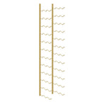 vidaXL Wand-Weinregal für 36 Flaschen 2 Stk. Golden Eisen