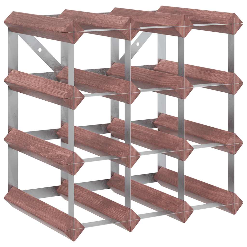 vidaXL Weinregal für 12 Flaschen Braun Massivholz Kiefer