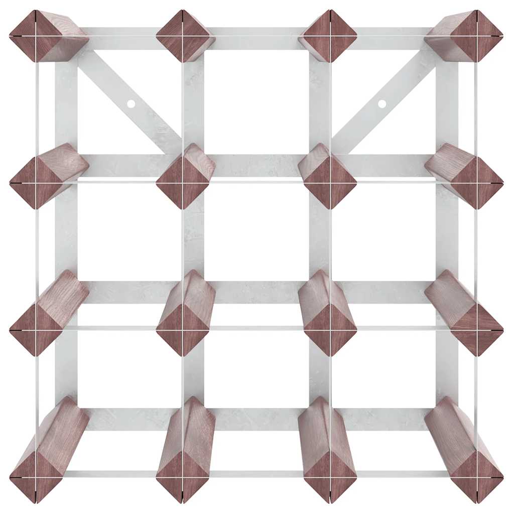 vidaXL Weinregal für 12 Flaschen Braun Massivholz Kiefer