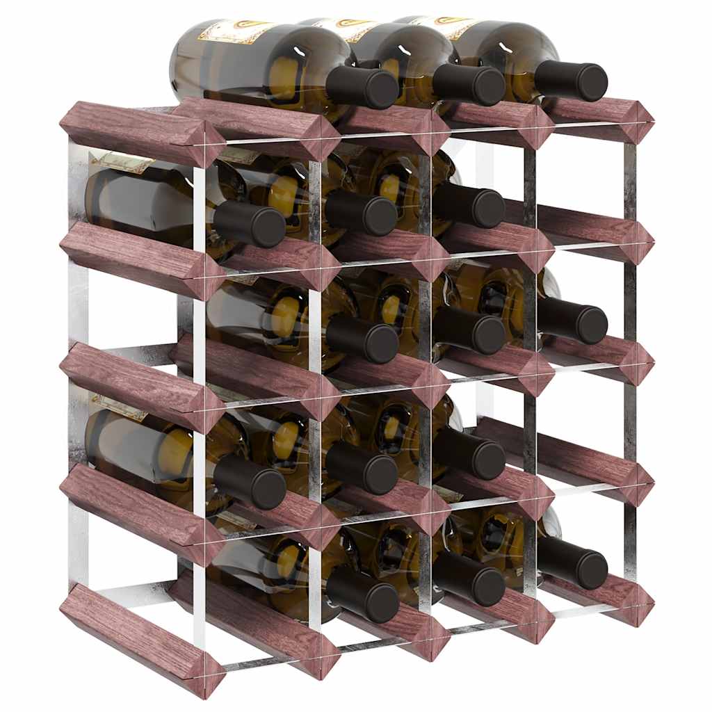 vidaXL Weinregal für 20 Flaschen Braun Massivholz Kiefer