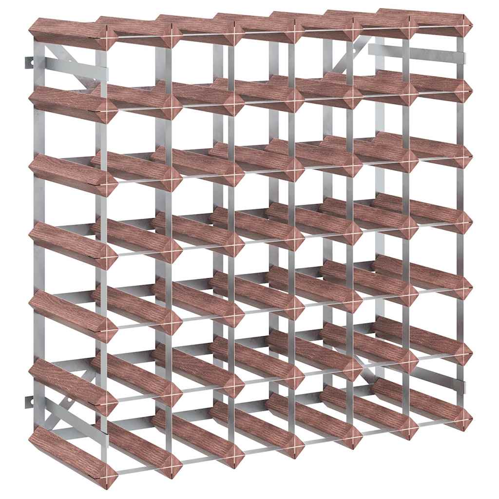 vidaXL Weinregal für 42 Flaschen Braun Massivholz Kiefer