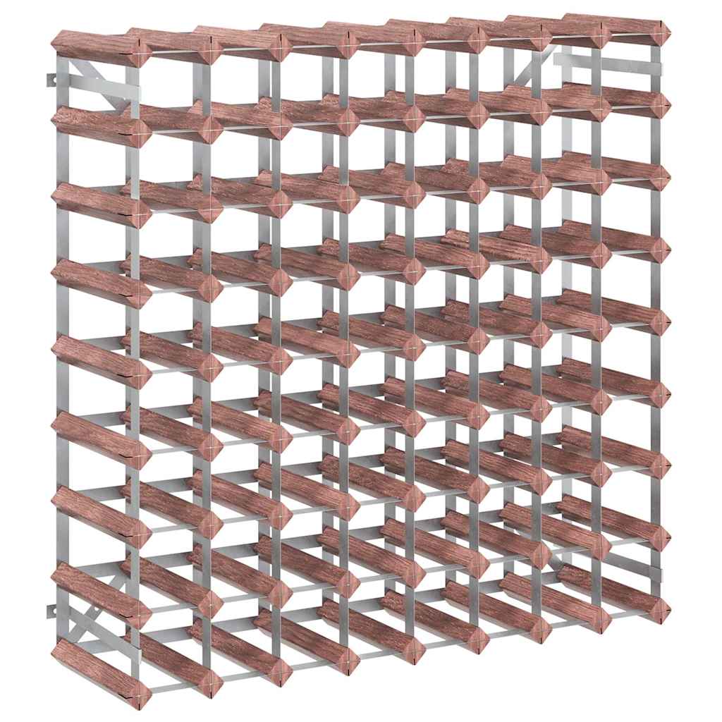 vidaXL Weinregal für 72 Flaschen Braun Massivholz Kiefer