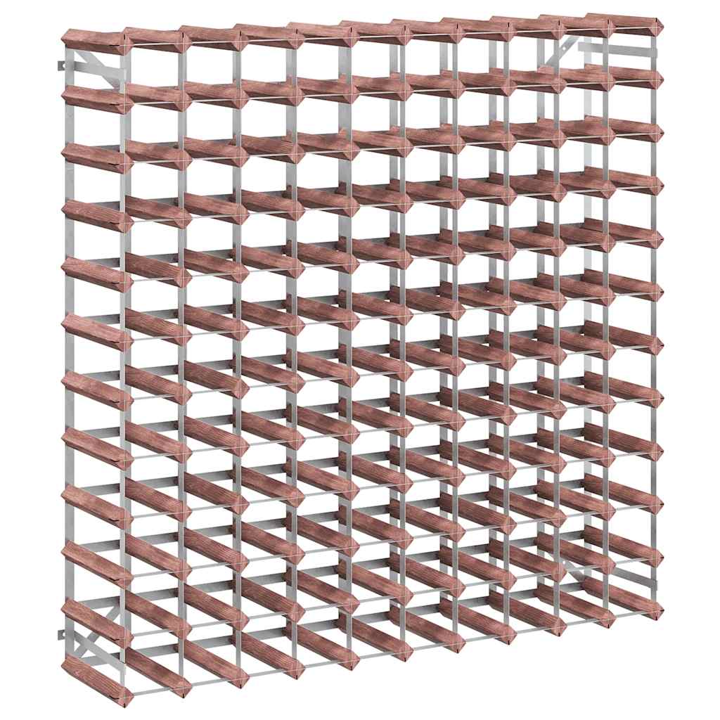 vidaXL Weinregal für 120 Flaschen Braun Massivholz Kiefer