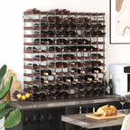 vidaXL Weinregal für 120 Flaschen Braun Massivholz Kiefer