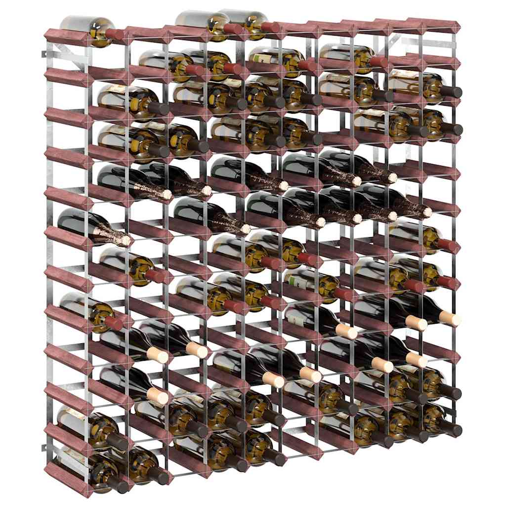 vidaXL Weinregal für 120 Flaschen Braun Massivholz Kiefer