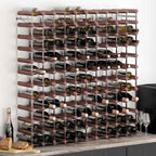 vidaXL Weinregal für 120 Flaschen Braun Massivholz Kiefer