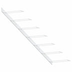 vidaXL Wand-Weinregal für 7 Flaschen Weiß Metall