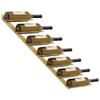 vidaXL Wand-Weinregal für 7 Flaschen Golden Metall