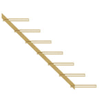 vidaXL Wand-Weinregal für 7 Flaschen Golden Metall