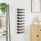 vidaXL Wand-Weinregal für 9 Flaschen Weiß Eisen