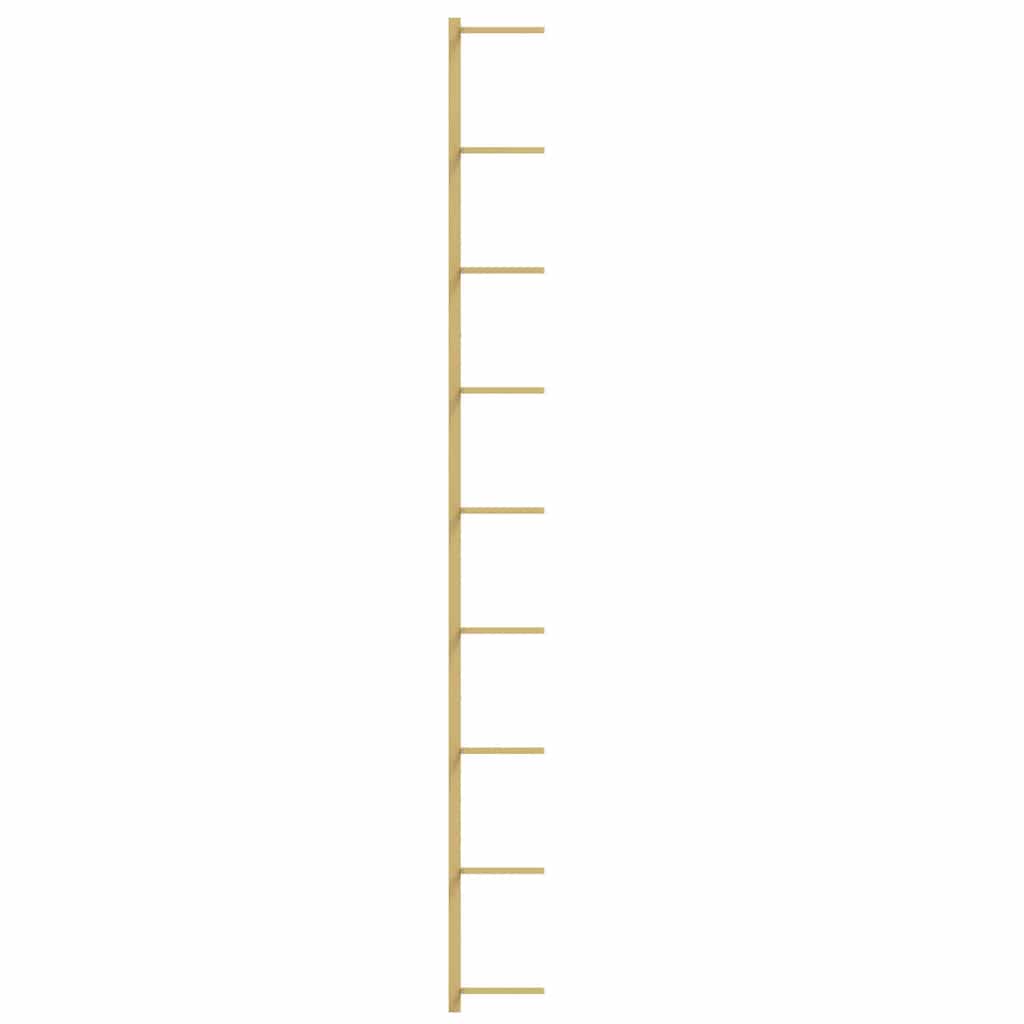 vidaXL Wand-Weinregal für 9 Flaschen Golden Eisen