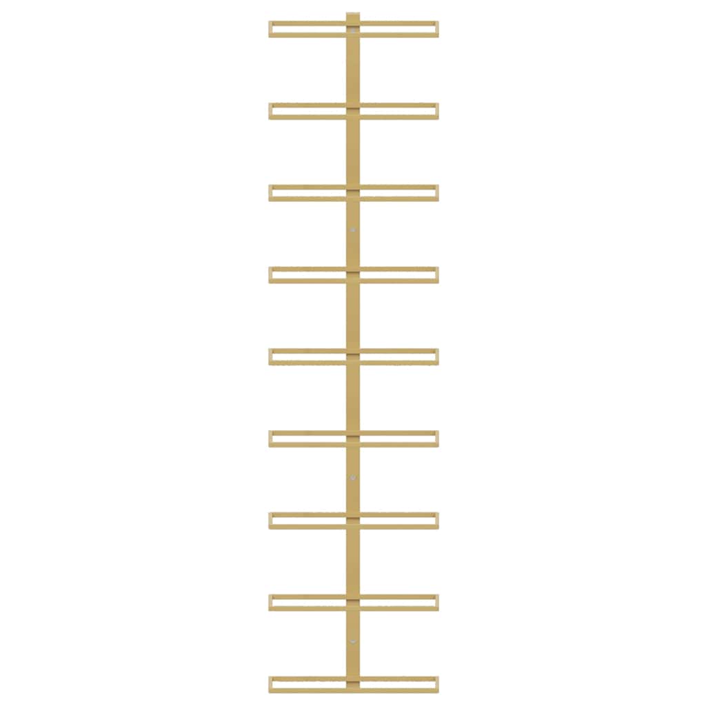 vidaXL Wand-Weinregale für 9 Flaschen 2 Stk. Golden Eisen
