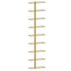 vidaXL Wand-Weinregale für 9 Flaschen 2 Stk. Golden Eisen