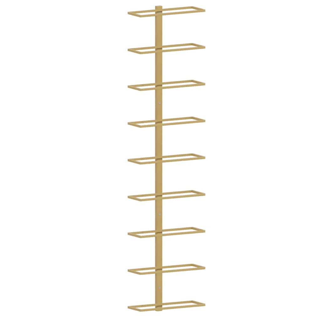 vidaXL Wand-Weinregale für 9 Flaschen 2 Stk. Golden Eisen