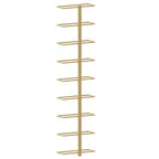 vidaXL Wand-Weinregale für 9 Flaschen 2 Stk. Golden Eisen
