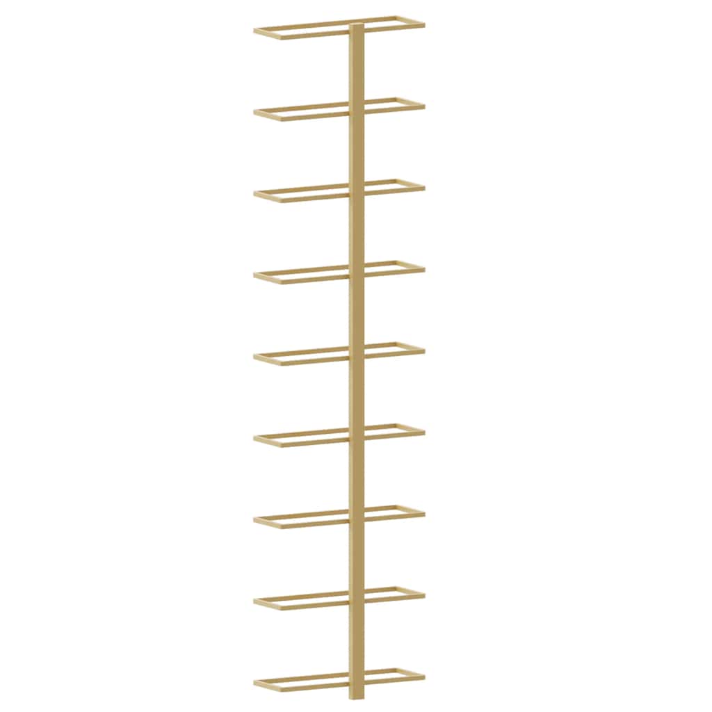 vidaXL Wand-Weinregale für 9 Flaschen 2 Stk. Golden Eisen