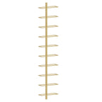 vidaXL Wand-Weinregal für 10 Flaschen Golden Metall