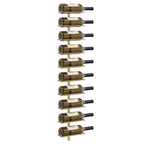 vidaXL Wand-Weinregal für 10 Flaschen Golden Metall