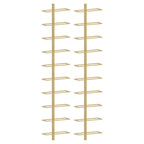 vidaXL Wand-Weinregale für 10 Flaschen 2 Stk. Golden Metall