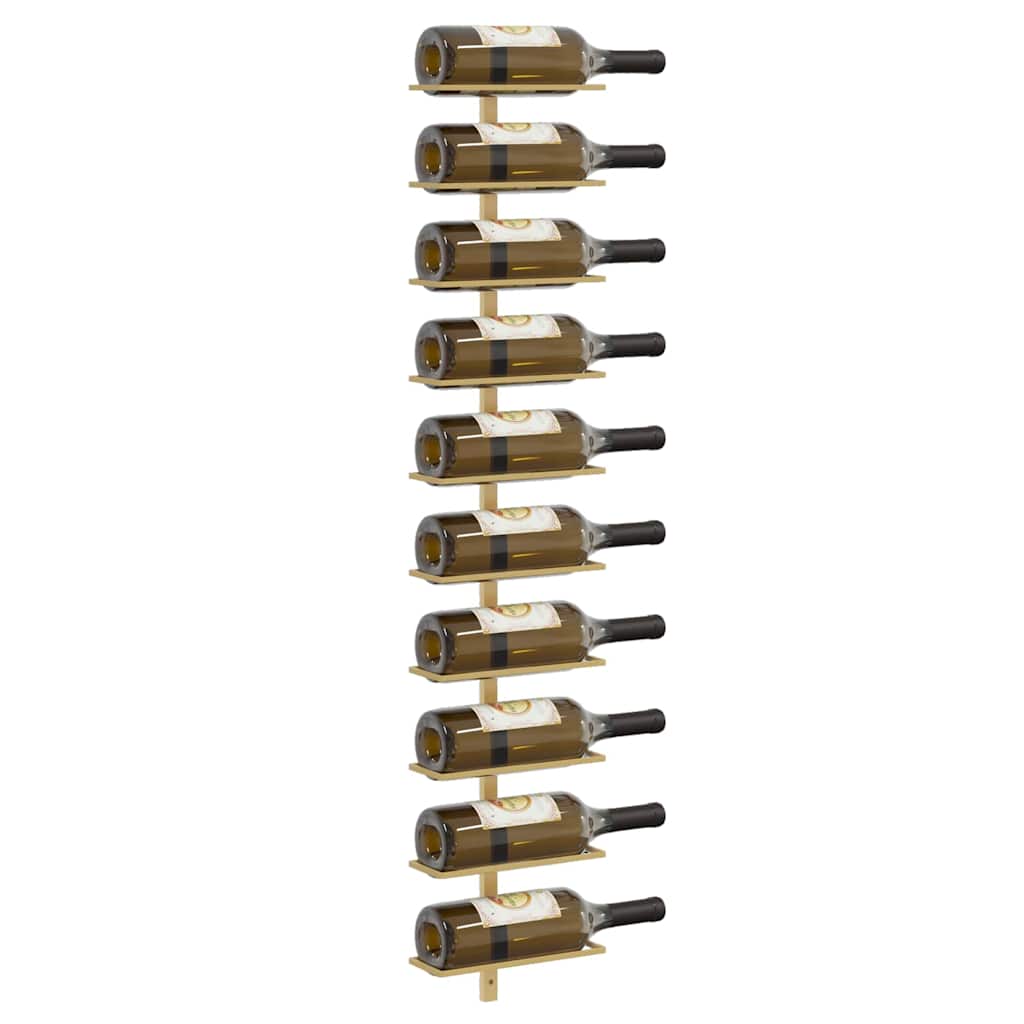 vidaXL Wand-Weinregale für 10 Flaschen 2 Stk. Golden Metall